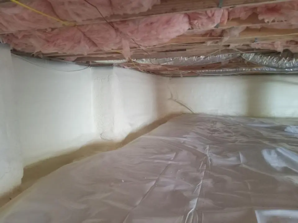 Crawl space encapsulation with closed-cell spray foam for Roof Waterproofing in Albuquerque